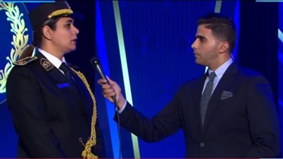 هند علام إحدى المكرمات في عيد الشرطة: هناك ضابطات بجميع الأقسام والمناطق الخدمية للحفاظ على حقوق المواطن