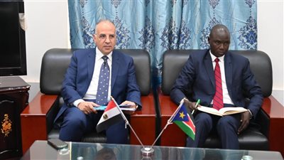 وزير الري يبحث مع نظيره الجنوب سوداني ملفات التعاون المشتركة
