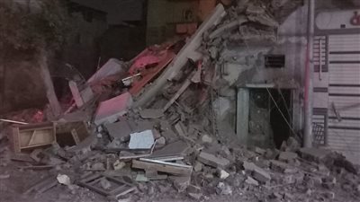انهيار عقار مكون من 3 طوابق دون وقوع إصابات بشرية بالبحيرة