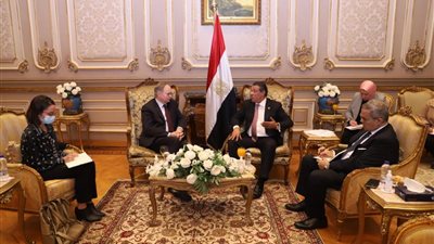 رئيس خارجية الشيوخ يستقبل سفير الاتحاد الأوروبي بمصر