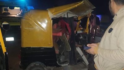 مصرع مسن في حادث تصادم توك توك ودراجة نارية بالمحلة