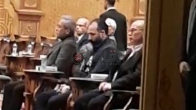 صبري فواز وريهام عبد الحكيم يقدمان واجب العزاء في والد مي فاروق بمسجد الشرطة | صور