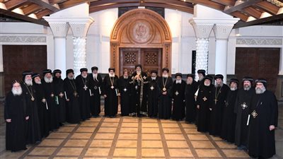 البابا تواضروس الثاني يستقبل مجموعة جديدة من الآباء المطارنة والأساقفة بالمقر البابوي