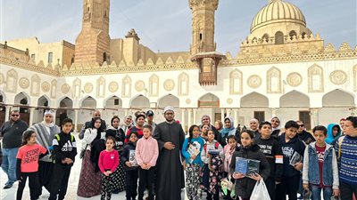 الأوقاف: فرحة غامرة للأطفال بالبرنامج التثقيفي في الرحلة الترفيهية للمناطق الأثرية بشارع المعز | صور