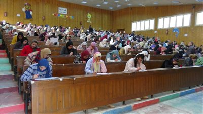 انتظام امتحانات الفصل الدراسي الأول ببرامج التعلم المدمج في جامعة المنيا