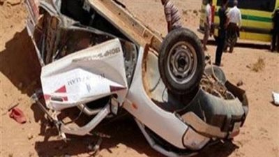 مصرع وإصابة 5 أشخاص في انقلاب سيارة ملاكي بالوادي الجديد