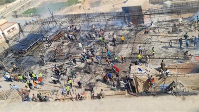 السيطرة على حريق اندلع في خيمة بدير السيدة العذراء بدرنكة بأسيوط | صور 