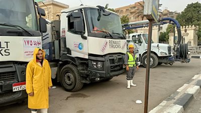 انتشار معدات القاهرة والجيزة لمياه الشرب والصرف الصحي تحسبًا لسقوط أمطار