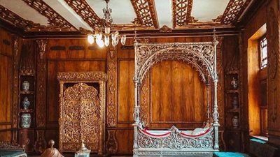  وزنه 850 كيلو وصُنع من الفضة.. متحف قصر المنيل يلقي الضوء على سرير أمينة هانم إلهامي | صور 