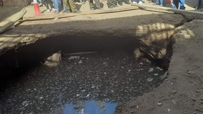 محليات المنوفية تتعامل مع هبوط أرضي مفاجئ بشبرا خالفون 