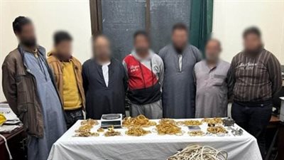 سرقوا 20 كيلوجرام ذهب.. الداخلية تضبط 7 متهمين شاركوا في السطو على محل مجوهرات بالمنيا