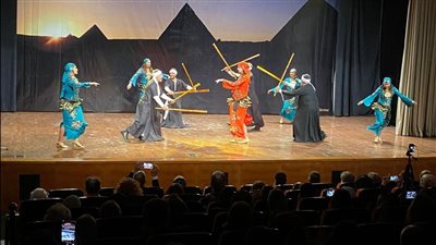 حفل فلكلوري مصري إيطالي بالمتحف القومي للحضارة | صور 