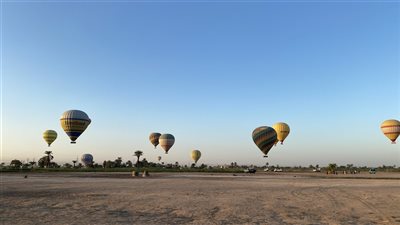تحليق 65 رحلة بالون طائر على متنها 1800 سائح بسماء الأقصر 
