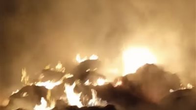 حريق في مخزن لتجميع قش الأرز بالدقهلية