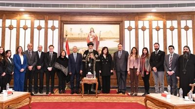 البابا تواضروس الثاني يستقبل وفد الأكاديمية البحرية.. ويشيد بتطوير آليات الدراسة في الكليات 