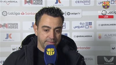 تشافي: مباراة ألميريا الأسوأ لنا.. وننافس ريال مدريد حامل لقبي الليجا ودوري الأبطال