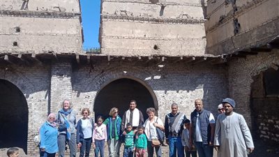 وفد أجنبي متعدد الجنسيات يزور أقدم أبراج الحمام في قنا | صور