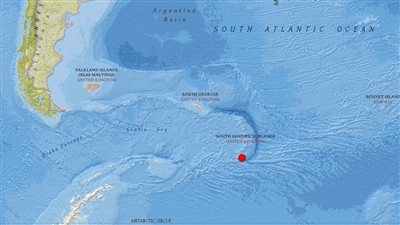 زلزال يضرب جزر ساندويتش الجنوبية في المحيط الأطلسي 