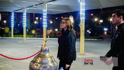 بشرى أولى الحضور في عزاء والدة رشا مهدي بمسجد الشرطة|صور