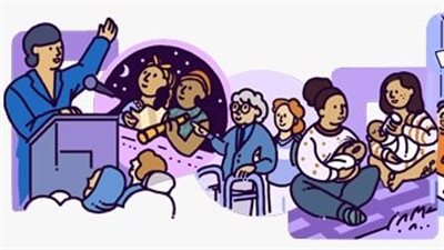 رسومات كرتونية باللون البنفسجي.. جوجل يغير شعاره احتفالًا باليوم العالمي للمرأة