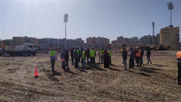 أعمال إنشاء استاد