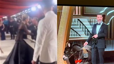 الأوسكار 2023.. جيمي كيميل يظهر رفقة حمار وليدي جاجا تساعد مصور بعد سقوطه