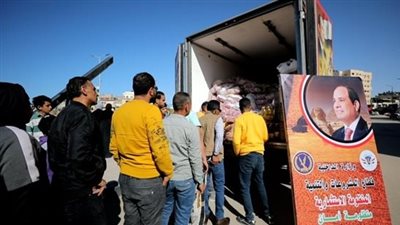 الداخلية تطلق قافلة خدمية وإنسانية لتوفير كافة المستلزمات الغذائية في شمال سيناء