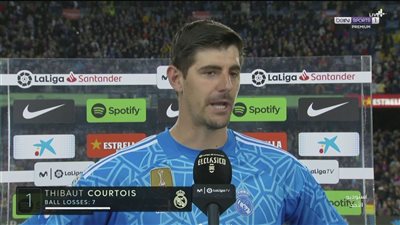 كورتوا: خسرنا الدوري الإسباني.. نتحدث عن 12 نقطة فارق مع برشلونة