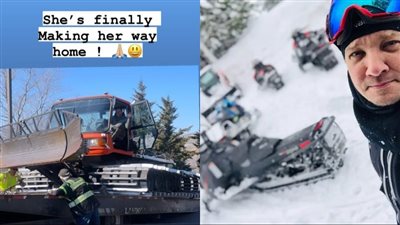 جيرمي رينر يستعيد كاسحة الثلوج التي تسببت في إصابته بـ 30 كسرا