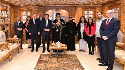 البابا تواضروس الثاني خلال استقبال وفد الاتحاد الأوروبي: حماية الكنائس مسؤولية الدولة التي تقوم بها بكفاءة