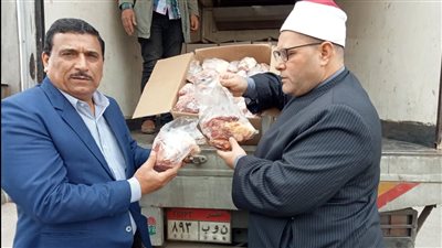 أوقاف بورسعيد تُسلم التضامن طن لحم و2000 شنطة رمضانية لـ الأسر الأولى بالرعاية | صور