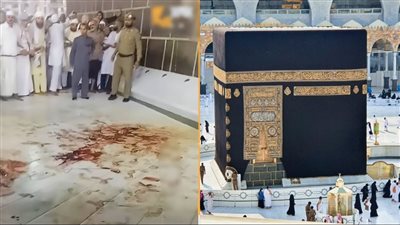 حقيقة ظهور سائل أحمر في الكعبة