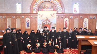 البابا تواضروس الثاني يرسم 5 راهبات جدد بدير الشهيد مارجرجس بحارة زويلة وكرير 