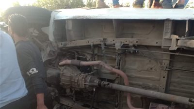  رايحين عزاء.. إصابة 10 أشخاص في حادث انقلاب ميكروباص على الطريق الإقليمي بالمنوفية