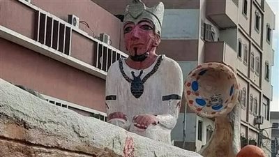 القصة الكاملة لتمثال الحضارة المصرية بأبو تيج بعدما تسبب في مجازاة رئيسي الوحدة المحلية الحالي والسابق| صور 