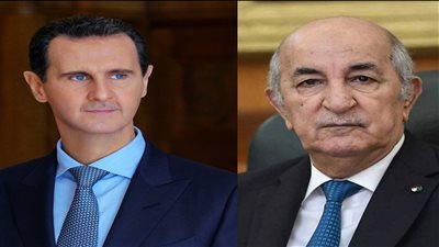 الرئيسان السوري والجزائري يبحثان تطورات الساحة العربية والعلاقات بين دولها